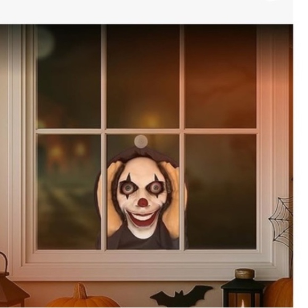 3D Clown Window Peeker Halloween - Picture 7 of 8